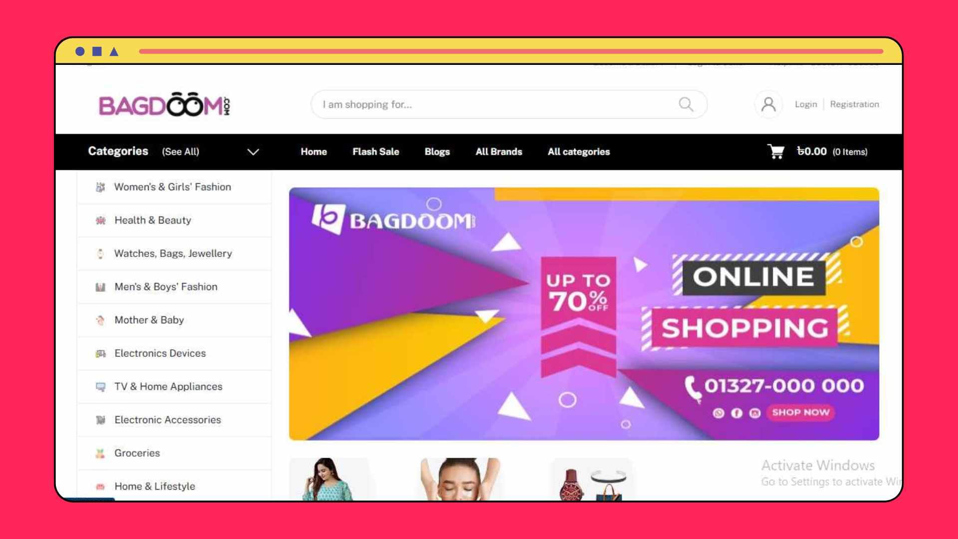 bagdoom Ecommerce Website