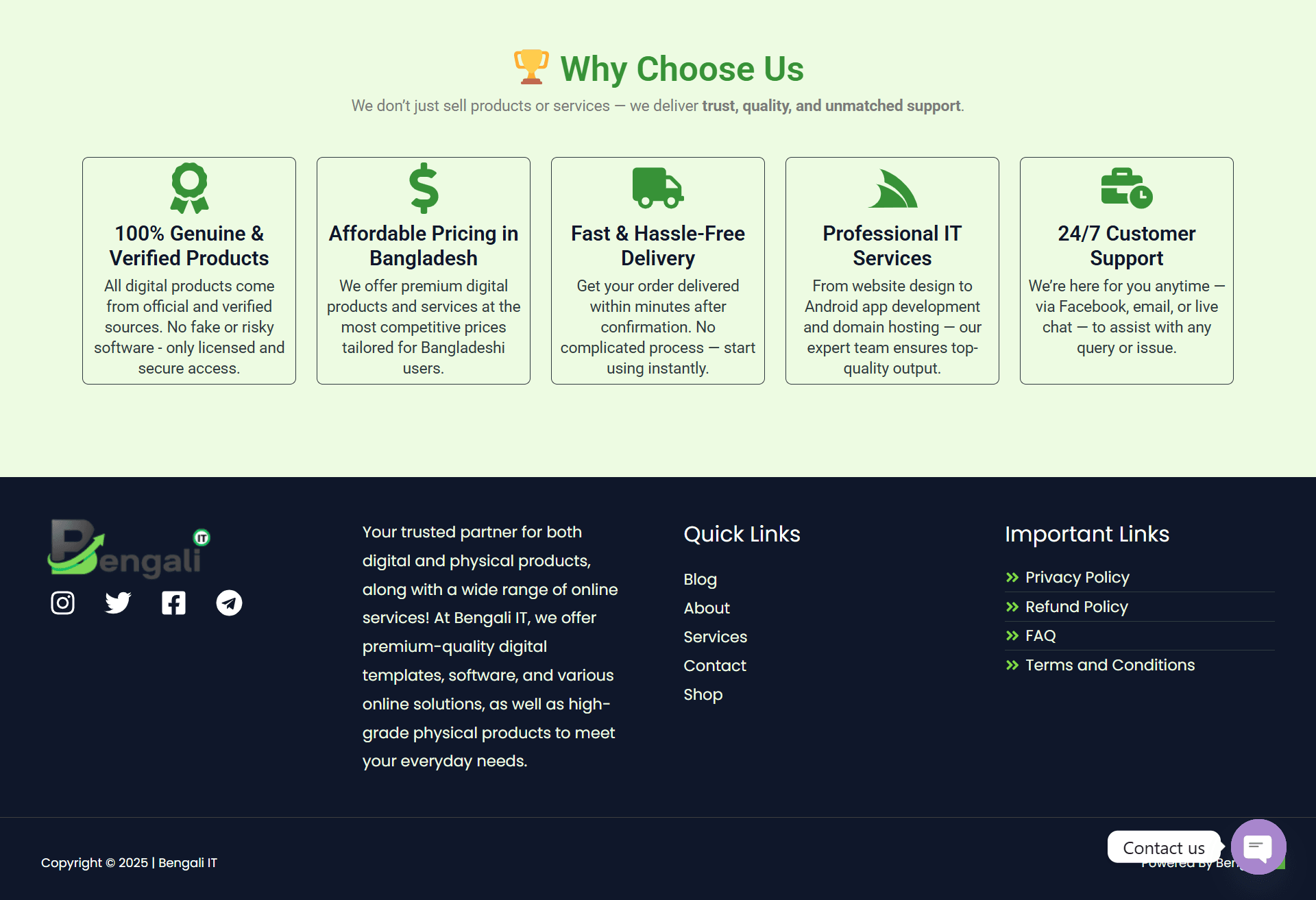 Bengali IT (Digital Product Selling & It Survice Selling)